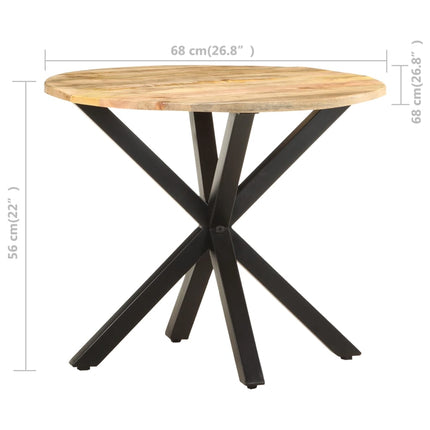 Side Table 26.8"x26.8"x22" Solid Mango Wood