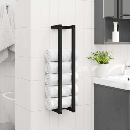 Towel Rack Black 5"x5"x23.6" Iron
