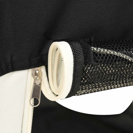 Foldable Dog Playpen with Carrying Bag Black 35.4"x35.4"x22.8