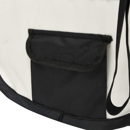 Foldable Dog Playpen with Carrying Bag Black 43.3"x43.3"x22.8