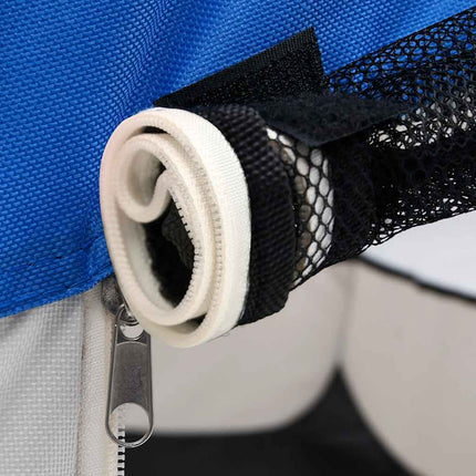Foldable Dog Playpen with Carrying Bag Blue 35.4"x35.4"x22.8