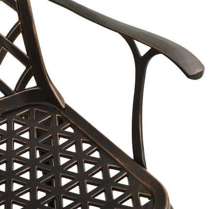 Patio Chairs 2 pcs Cast Aluminum Bronze