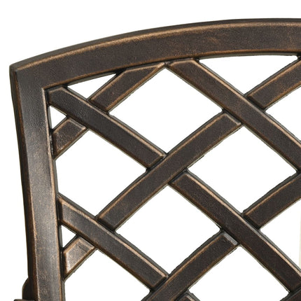 Patio Chairs 2 pcs Cast Aluminum Bronze