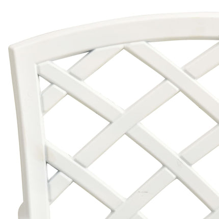 Patio Chairs 2 pcs Cast Aluminum White
