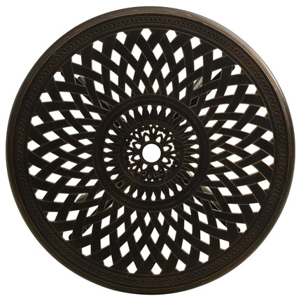 Patio Table Bronze 30.7"x30.7"x28.3" Cast Aluminum