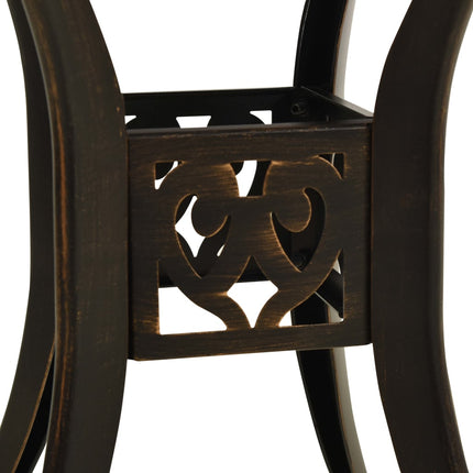 Patio Table Bronze 30.7"x30.7"x28.3" Cast Aluminum