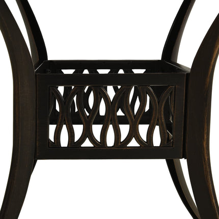 Patio Table Bronze 35.4"x35.4"x29.1" Cast Aluminum