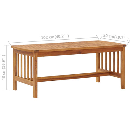 4 Piece Patio Lounge Set with Cushions Solid Acacia Wood