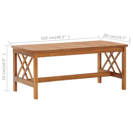 3 Piece Patio Lounge Set Solid Acacia Wood