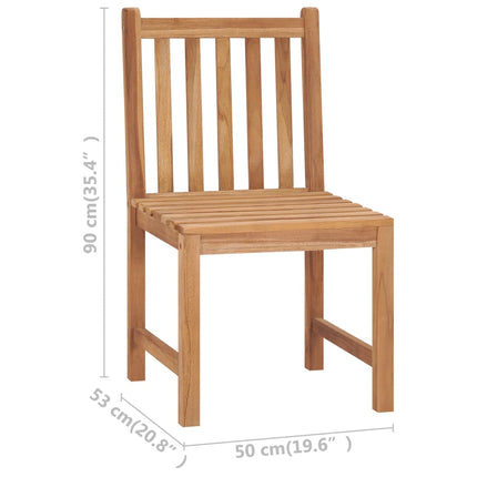 Patio Chairs 2 pcs Solid Teak Wood