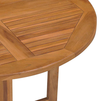 Folding Patio Dining Table Ø35.4"x29.5" Solid Teak Wood