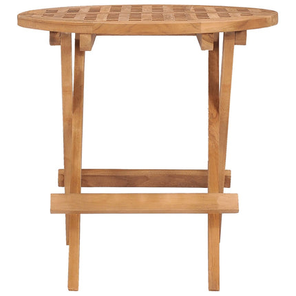Folding Patio Table 19.7"x19.7"x19.7" Solid Teak Wood