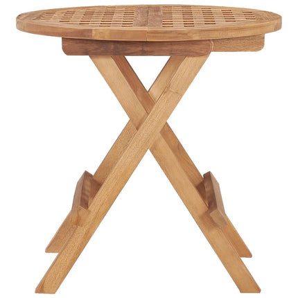 Folding Patio Table 19.7"x19.7"x19.7" Solid Teak Wood