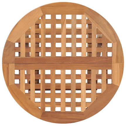 Folding Patio Table 19.7"x19.7"x19.7" Solid Teak Wood