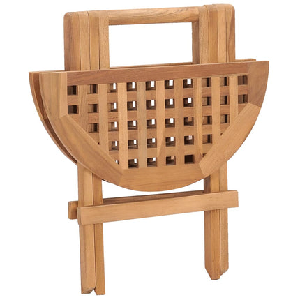 Folding Patio Table 19.7"x19.7"x19.7" Solid Teak Wood