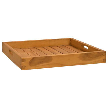 Serving Tray 19.7"x19.7" Solid Wood Teak