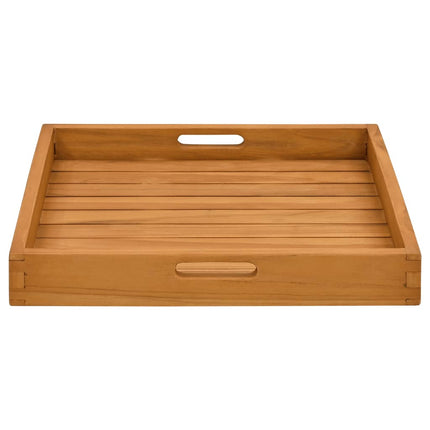 Serving Tray 19.7"x19.7" Solid Wood Teak