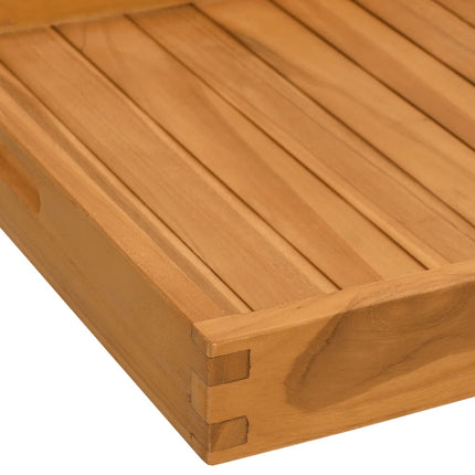 Serving Tray 19.7"x19.7" Solid Wood Teak