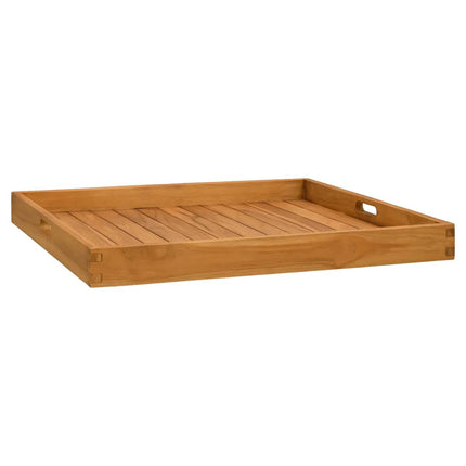 Serving Tray 27.6"x27.6" Solid Wood Teak