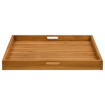 Serving Tray 27.6"x27.6" Solid Wood Teak