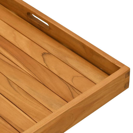 Serving Tray 27.6"x27.6" Solid Wood Teak