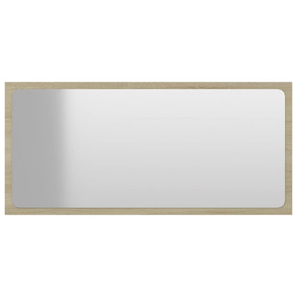 Bathroom Mirror Sonoma Oak 31.5"x0.6"x14.6" Engineered Wood