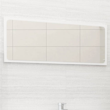 Bathroom Mirror White 35.4"x0.6"x14.6" Engineered Wood