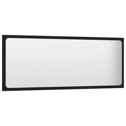 Bathroom Mirror Black 39.4"x0.6"x14.6" Engineered Wood