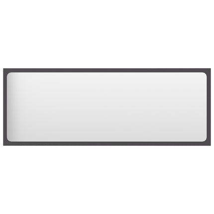 Bathroom Mirror Gray 39.4"x0.6"x14.6" Engineered Wood