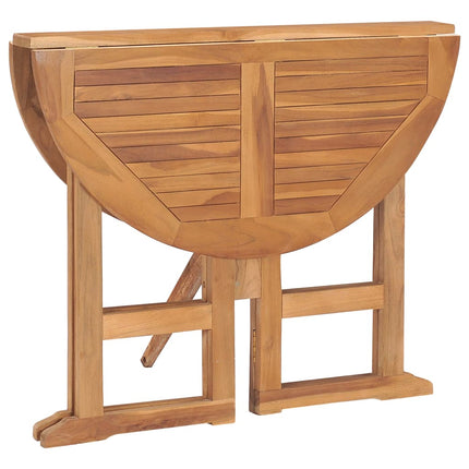 5 Piece Folding Patio Dining Set Solid Teak Wood
