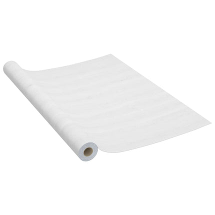 Self-adhesive Furniture Films 2 pcs White Wood 196.9"x35.4" PVC