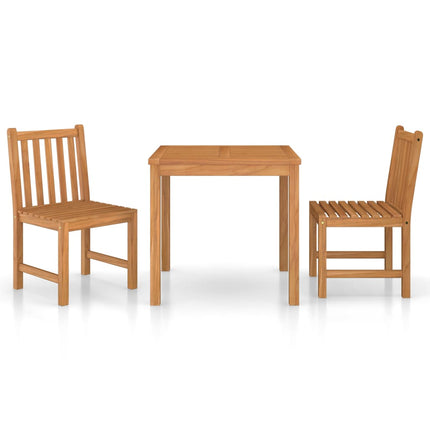 3 Piece Garden Dining Set 31.5" x 31.5" Solid Teak Wood