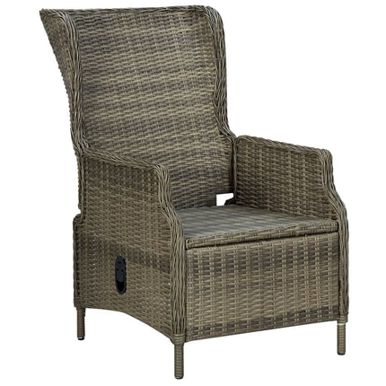9 Piece Patio Dining Set with Cushions Poly Rattan Brown