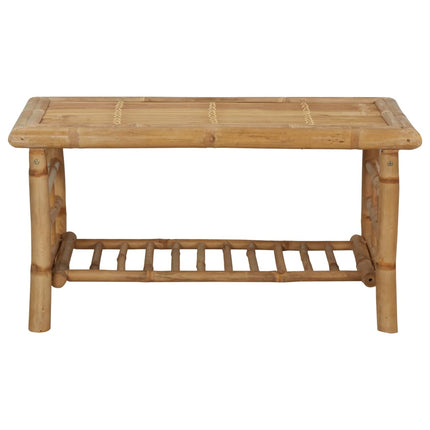 4 Piece Patio Lounge Set with Cushions Bamboo