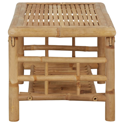 4 Piece Patio Lounge Set with Cushions Bamboo