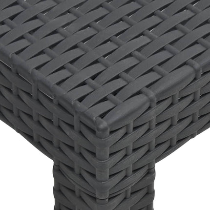 Patio Table Anthracite 22.8"x22.8"x16.1" PP Rattan