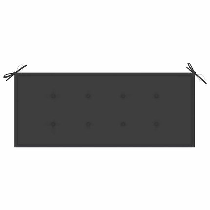 2-Seater Patio Bench with Cushion 47.2" Gray Eucalyptus Wood