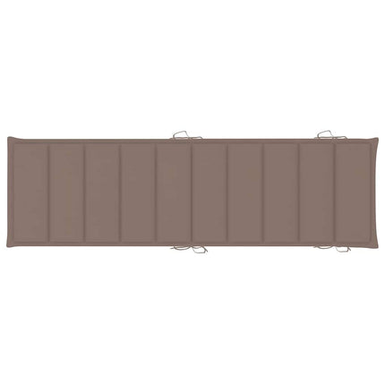 Patio Sun Lounger with Cushion Solid Acacia Wood