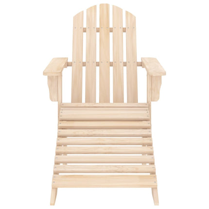 Patio Adirondack Chair with Ottoman Solid Fir Wood
