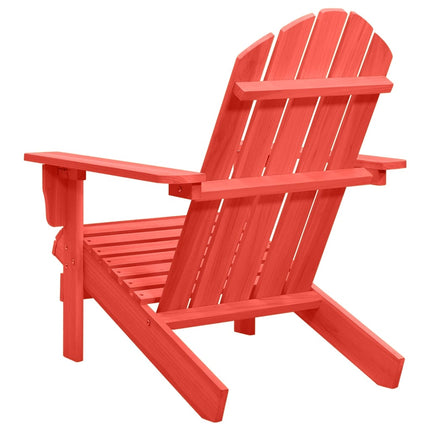 Patio Adirondack Chair Solid Fir Wood Red