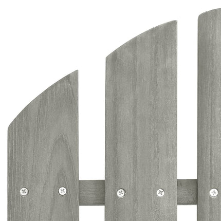 2-Seater Patio Adirondack Chair Solid Wood Fir Gray