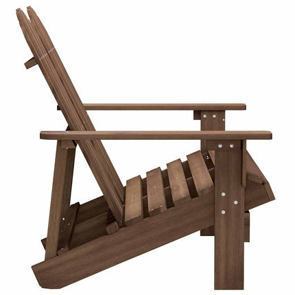 2-Seater Patio Adirondack Chair Solid Wood Fir Brown
