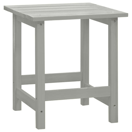 Patio Adirondack Chair with Table Solid Fir Wood Gray