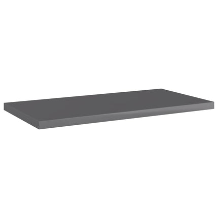 Bookshelf Boards 8 pcs High Gloss Gray 15.7"x7.9"x0.6" Engineered Wood