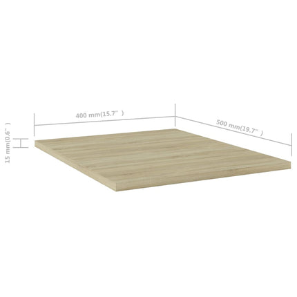 Bookshelf Boards 8 pcs Sonoma Oak 15.7"x19.7"x0.6" Engineered Wood