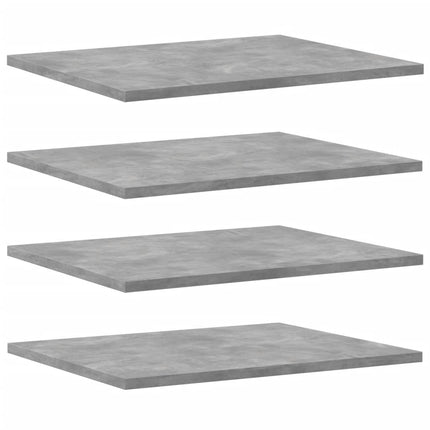Bookshelf Boards 8 pcs Concrete Gray 15.7"x19.7"x0.6" Engineered Wood