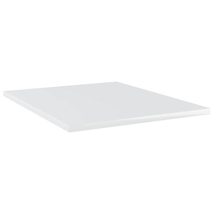 Bookshelf Boards 8 pcs High Gloss White 15.7"x19.7"x0.6" Engineered Wood