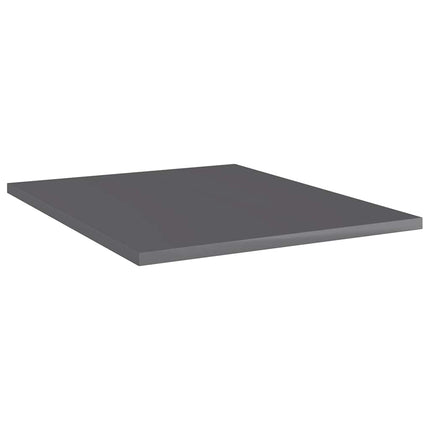 Bookshelf Boards 8 pcs High Gloss Gray 15.7"x19.7"x0.6" Engineered Wood