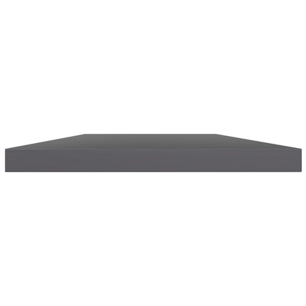 Bookshelf Boards 4 pcs High Gloss Gray 23.6"x3.9"x0.6" Engineered Wood