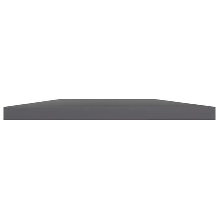 Bookshelf Boards 8 pcs High Gloss Gray 23.6"x15.7"x0.6" Engineered Wood